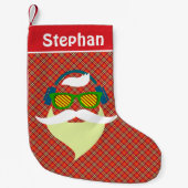 Père Noël Hipster Chaussette de Noël (Devant)