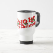 Père Noël "Ho Ho Ho Joyeux Noël" tasse de voyage (Devant droit)