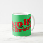 Père Noël "Ho Ho Ho Joyeux Noël" tasse verte (Devant droit)