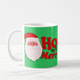 Père Noël "Ho Ho Ho Joyeux Noël" tasse verte