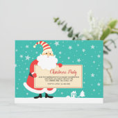 Père Noël Holding Invitation (Debout devant)