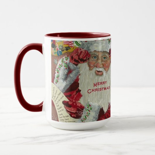 Père Noël Holiday 15 oz Classic Mug Checking It Tw (Gauche)