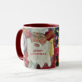 Père Noël Holiday Mug "Checking It Twice" Art Clas (Devant gauche)