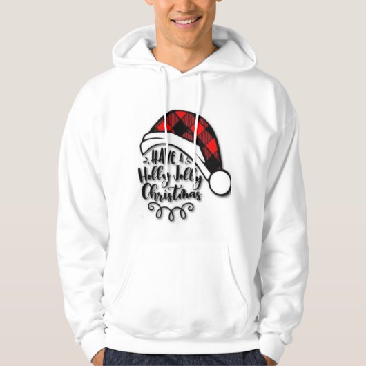 Père Noël Holly Jolly Wish sweat - shirt à capuche (Devant)