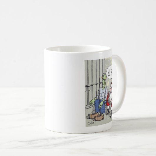 Père Noël In Jail à gauche tasse (Devant droit)