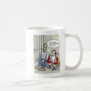 Père Noël In Jail à gauche tasse