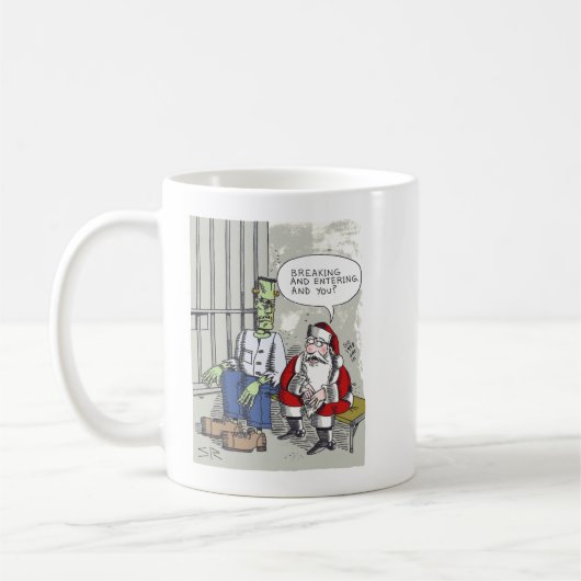 Père Noël In Jail tasse (Gauche)