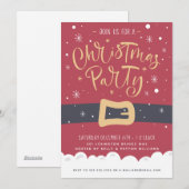 Père Noël | Invitation à la fête de Noël (Devant / Derrière)