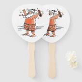 Père Noël ivre éventails à main (Devant et derrière)