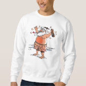 Père Noël ivre sweatshirt blanc (Devant)