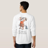 Père Noël ivre sweatshirt blanc dos (Dos entier)