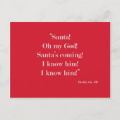 Père Noël ! Je le connais ! Carte postale (Devant)