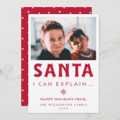 père Noël Je Peux Expliquer... Carte de vacances p (Devant / Derrière)