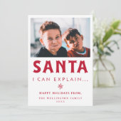 père Noël Je Peux Expliquer... Carte de vacances p (Debout devant)