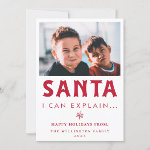 père Noël Je Peux Expliquer... Carte de vacances p