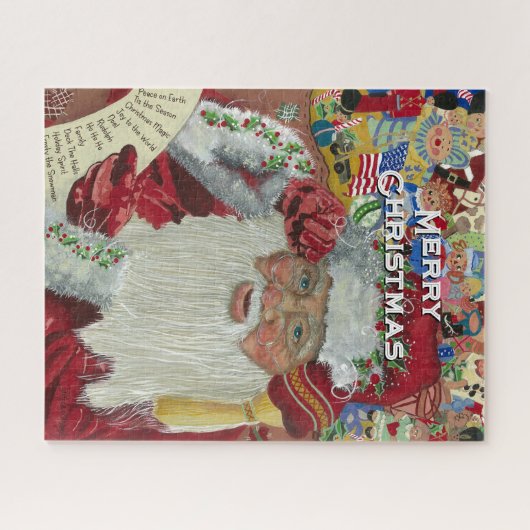 Père Noël Jigsaw Puzzle "Checking It Twice" 520 pi (Horizontal)