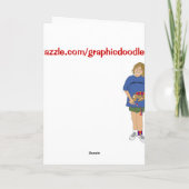 Père Noël jouant au golf la carte de Noël (Dos)