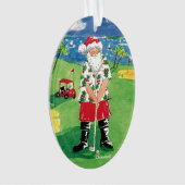 Père Noël jouant au golf l'ornement de Noël (devant)