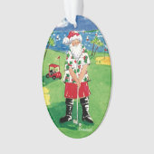 Père Noël jouant au golf l'ornement de Noël (devant)