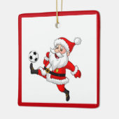 Père Noël Jouer soccer ornement de Noël (Gauche)