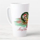 Père Noël Joy Sock Latte Mug de Noël (Angle gauche)