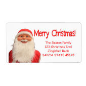 Père Noël Joyeux étiquette de Noël (Devant)