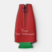 Père Noël Joyeux Glacière de bouteille de Noël (Dos)