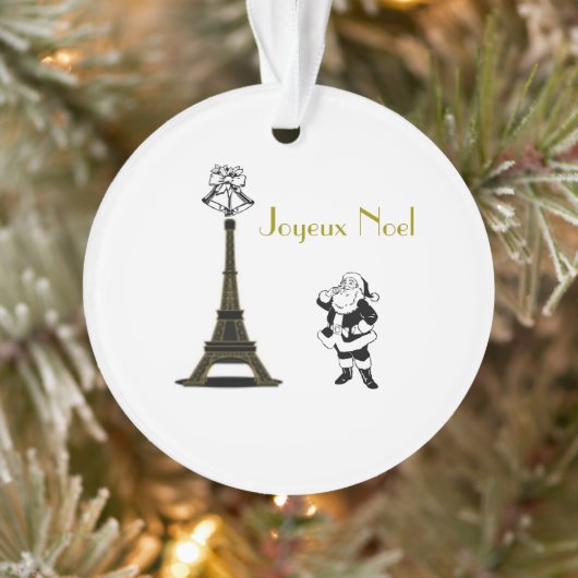Père Noël Joyeux Noel Tour Eiffel Paris Noël (Arbre)