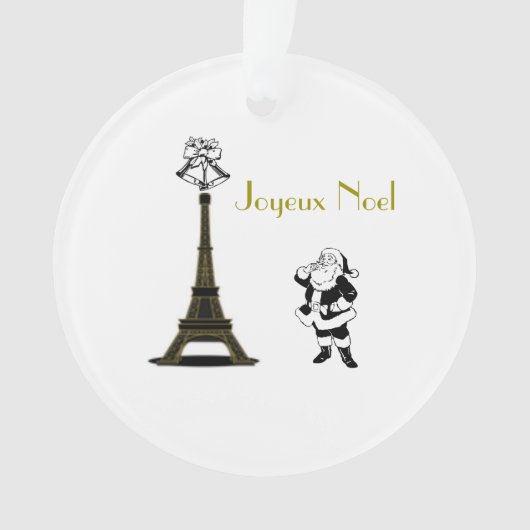 Père Noël Joyeux Noel Tour Eiffel Paris Noël (devant)