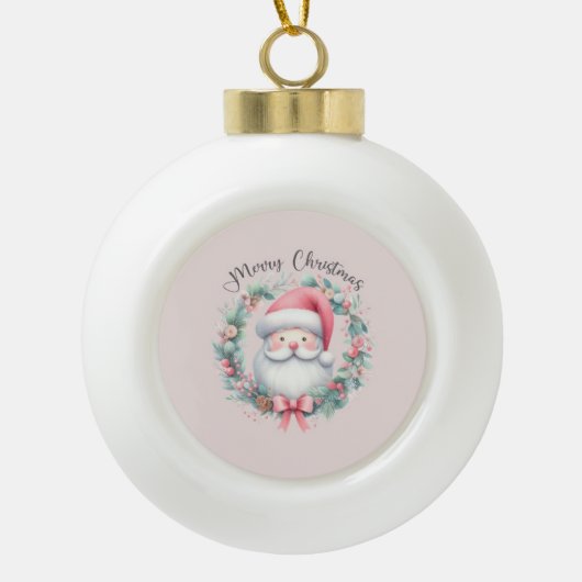 Père Noël Joyeux ornement de Noël (Devant)