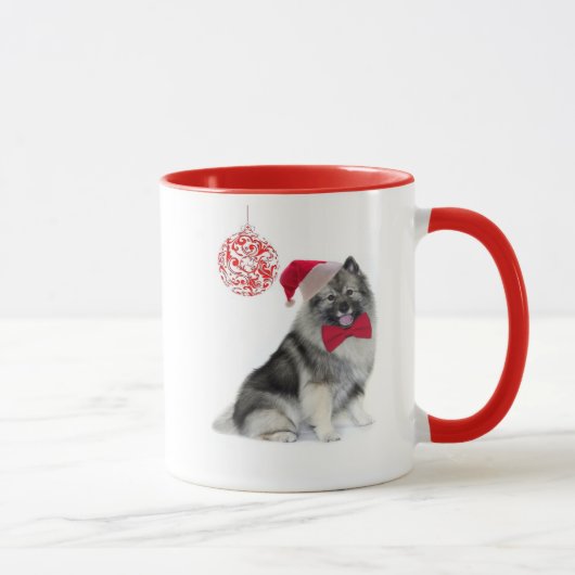 Père Noël Keeshond Christmas Mug (Droite)