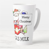 Père Noël Lait Latte Mug (Angle droit)