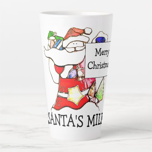 Père Noël Lait Latte Mug (Devant)