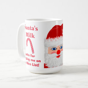 Père Noël Lait Nice Liste Garder Mug