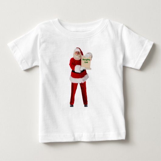 Père Noël Liste de filles T-shirt bébé (Devant)