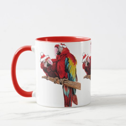 Père Noël Macaws Mug Red (Gauche)