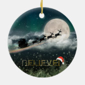 Père Noël Midnight Ride Ornement de Noël (Dos)