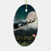 Père Noël Midnight Ride Ornement de Noël (Droite)