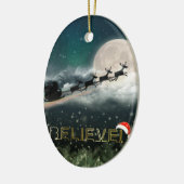 Père Noël Midnight Ride Ornement de Noël (Gauche)