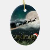 Père Noël Midnight Ride Ornement de Noël (Dos)