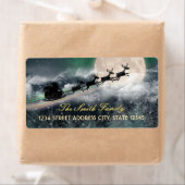 Père Noël Midnight Ride Xmas Adresse Étiquettes d' (En situation)