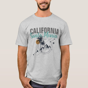 Père Noël Monica California Geometry Palms T-Shirt