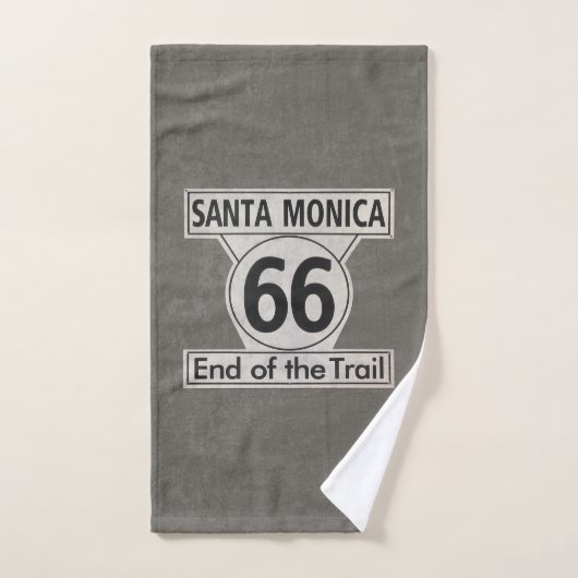 Père Noël Monica Fin de la Route 66 (Serviette à main)