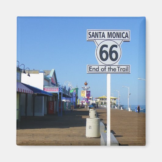Père Noël Monica Route 66 Magnet ! (Devant)