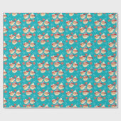 Père Noël Mugs + Cookies Papier cadeau de Noël (Plat)