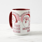 Père Noël Mustache Rides mug - choisir style, coul (Devant gauche)