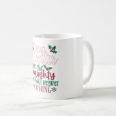 Père Noël Naughty List Latte Mug (Devant droit)