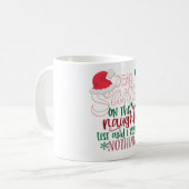 Père Noël Naughty List Latte Mug (Devant gauche)
