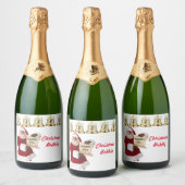 Père Noël Naughty List Noël Bubbly Étiquette (Bouteilles)