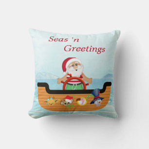 Père Noël Nautical Coussin de Noël